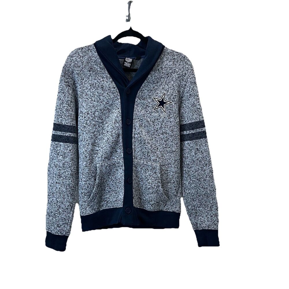 Dallas Cowboys NFL Team Apparel Football Button Cardigan Sweater Mens Size S